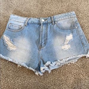 Forever 21 high waist denim shorts